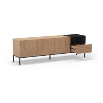 TV stolík v prírodnej farbe 180x55 cm Cailin – Marckeric - Image 4