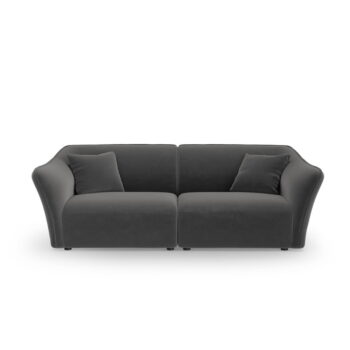 Tmavosivá zamatová pohovka 206 cm Tokyo – Cosmopolitan Design
