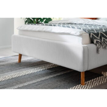 Svetlosivá čalúnená dvojlôžková posteľ s úložným priestorom s roštom 140x200 cm Lotte - Meise Möbel – Obrázok 7