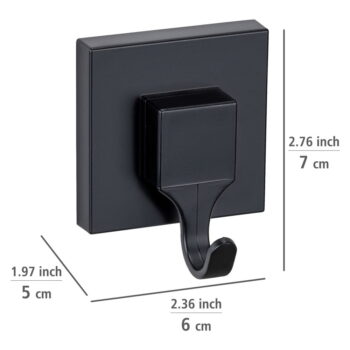 Čierne samodržiace plastové háčiky v súprave 2 ks Quadro – Wenko - Image 8