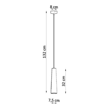 Biele závesné svietidlo s keramickým tienidlom ø 8 cm Alverna – Nice Lamps - Image 6