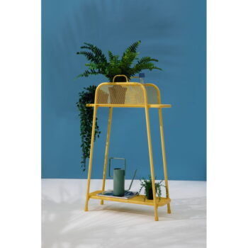 Žltá kovová polica na balkón Garden Pleasure MWH, výška 105,5 cm - Image 2