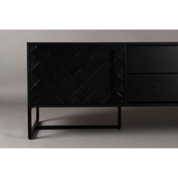 Čierny TV stolík v dekore exotického dreva 180x60 cm Class - Dutchbone - Image 5