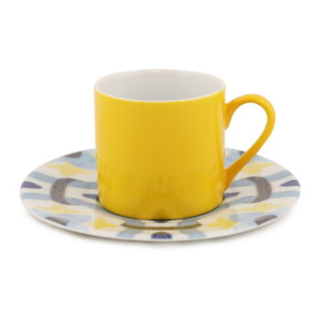 Súprava 4 šálok s tanierikmi Kütahya Porselen Geometric, 90 ml – Obrázok 3