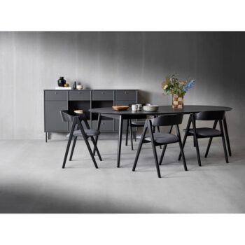 Okrúhly rozkladací jedálenský stôl s doskou v dubovom dekore ø 135 cm Meza – Hammel Furniture – Obrázok 5