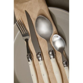 Antikoro príbor v krémovej a prírodnej farbe 16 ks Swiss – Premier Housewares - Image 2