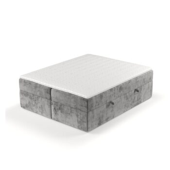 Sivá boxspring posteľ s úložným priestorom 140x200 cm Yoko – Maison de Rêve