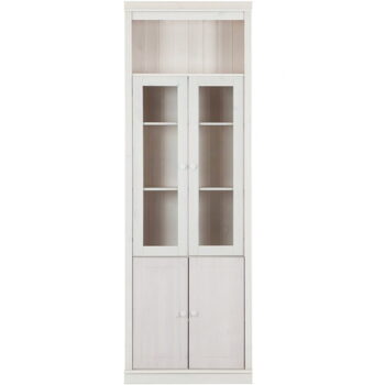 Biela vitrína z borovicového dreva 74x223 cm Anita – Støraa