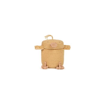 Žltý látkový detský kôš na hračky ø 13x15 cm Mini Charlie the Chicken – Lorena Canals - Image 6