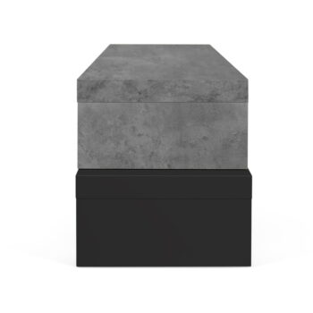 Dvojitý televízny stolík čierny s betónovým dekorom TemaHome Cliff, 125 × 40 cm – Obrázok 4