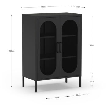 Čierna skrinka 70x100 cm Diora – Marckeric - Image 7