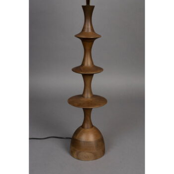 Hnedo-krémová stolová lampa s textilným tienidlom (výška 90 cm) Cath – Dutchbone - Image 3