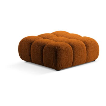 Oranžová modulárna podnožka z textílie bouclé Bellis – Micadoni Home - Image 3