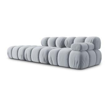 Svetlomodrá zamatová pohovka 282 cm Bellis – Micadoni Home - Image 2