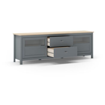 Zelený TV stolík z borovicového dreva 180x59 cm Misti – Marckeric – Obrázok 4