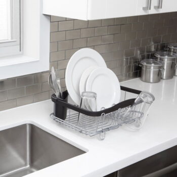 Čierny oceľový odkvapkávač 37x29 cm Sinkin – Umbra - Image 11