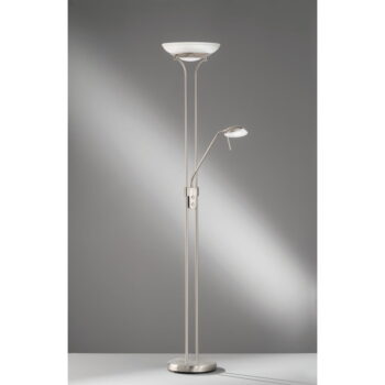 LED stmievateľná stojacia lampa v striebornej farbe (výška 182 cm) Pool – Fischer & Honsel - Image 2