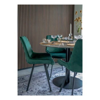 Okrúhly jedálenský stôl s doskou v dekore mramoru ø 110 cm Bolzano – House Nordic - Image 5