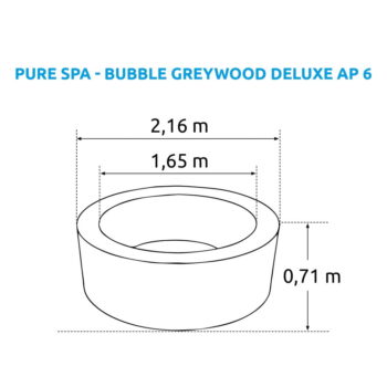 Nafukovacia vírivka pre 6 osôb ø 216 cm hĺbka 71 cm Bubble Greywood Deluxe 6 AP – Intex – Obrázok 6