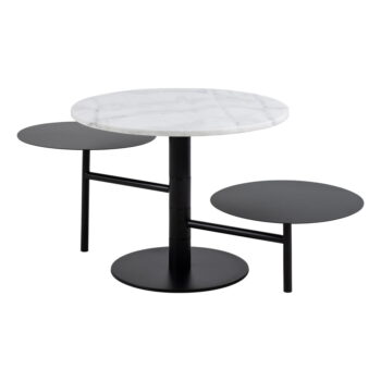 Biely okrúhly konferenčný stolík ø 60 cm Lahti – Actona - Image 3