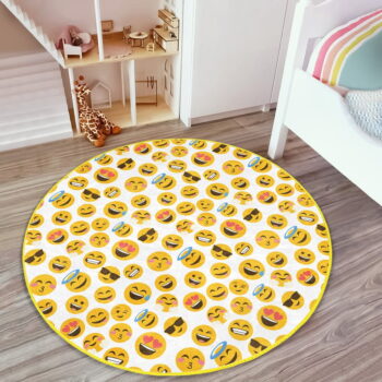 Žltý detský koberec ø 100 cm Comfort – Mila Home - Image 3