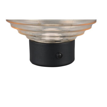 Čierno-béžová stmievateľná LED stolová lampa so skleneným tienidlom (výška 14,5 cm) Earl – Trio - Image 5