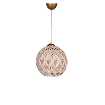 Béžové závesné svietidlo s textilným tienidlom ø 22 cm – Opviq lights