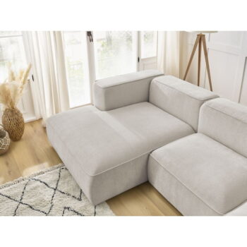 Béžová rohová pohovka z textílie buklé (ľavý roh) Zephyr – Bobochic Paris – Obrázok 10