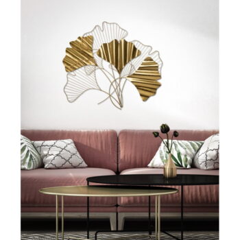 Kovová závesná dekorácia v zlatej farbe Mauro Ferretti Goxy Gold, 80 x 70 cm - Image 4