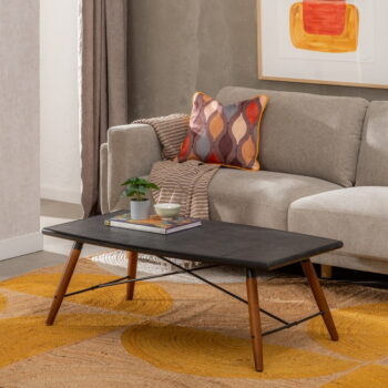 Čierny kovový konferenčný stolík 60x109,5 cm Oslo – Ixia - Image 4