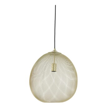 Závesné svietidlo v zlatej farbe s kovovým tienidlom ø 40 cm Moroc – Light & Living
