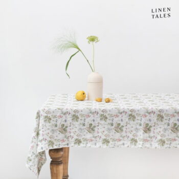 Ľanový obrus 140x200 cm White Botany – Linen Tales - Image 2