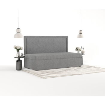 Sivá čalúnená jednolôžková posteľ 100x200 cm Scala – Maison de Rêve - Image 8