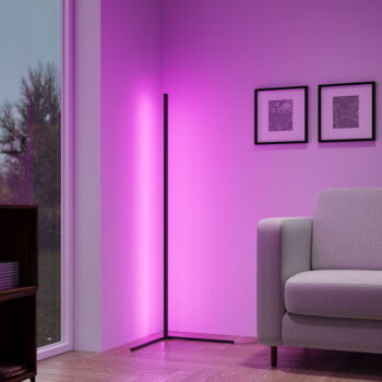 Čierna LED stojacia lampa (výška  141 cm) Level – Trio - Image 2