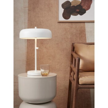 Biela stolová lampa s kovovým tienidlom (výška  45 cm) Porto L – it's about RoMi - Image 9