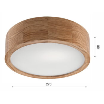 Hnedé stropné svietidlo so skleneným tienidlom ø 27 cm Eveline – LAMKUR - Image 5