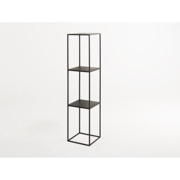 Čierna kovová knižnica CustomForm Tensio, výška 140 cm - Image 4