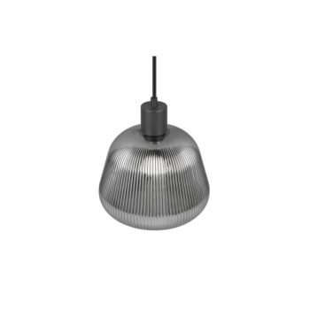 Čierne závesné svietidlo so skleneným tienidlom ø 22 cm Tarifa – Trio - Image 6
