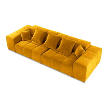 Žltá zamatová pohovka 320 cm Rome Velvet - Cosmopolitan Design - Image 3