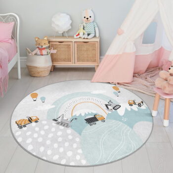 Prateľný detský koberec ø120 cm Snowy Hills – Mila Home - Image 7