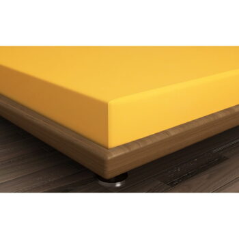 Žltá napínacia bavlnená prestieradlo 160x200 cm - Mijolnir - Image 2