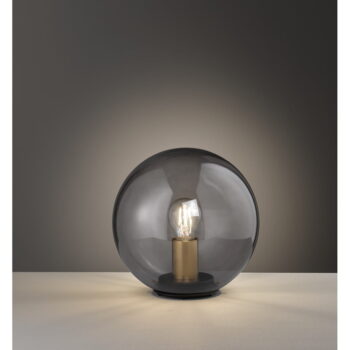 Čierna stolová lampa so skleneným tienidlom Dini – Fischer & Honsel - Image 4