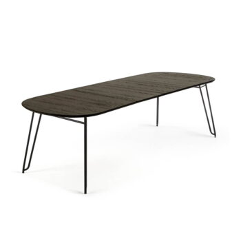Rozkladací jedálenský stôl s doskou v dekore jaseňového dreva 90x140 cm Norfort – Kave Home - Image 8