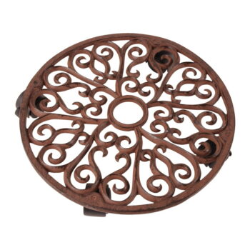 Kovový pojazdný podstavec pod kvetináč ø 34,5 cm Ornament – Esschert Design – Obrázok 4