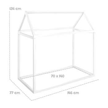 Biela domčeková detská posteľ 70x140 cm Montessori – Roba - Image 6