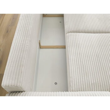 Krémová menčestrová rozkladacia pohovka 257 cm Lucien – Bobochic Paris - Image 3