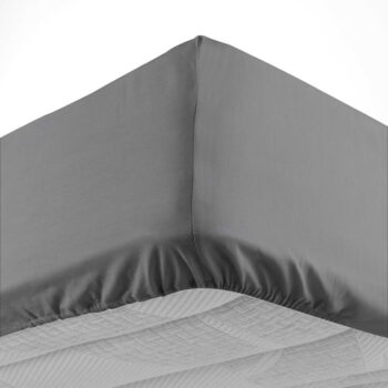 Antracitová napínacia bavlnená plachta 180x200 cm Lina – douceur d'intérieur - Image 4
