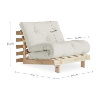 Variabilné kreslo Karup Design Roots Raw/Brown - Image 9