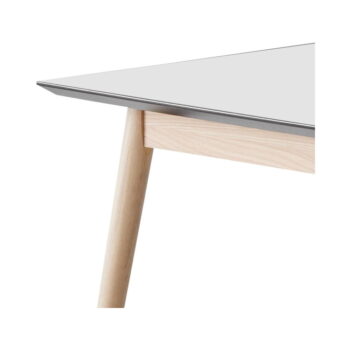 Rozkladací jedálenský stôl s bielou doskou v bielo-prírodnej farbe 90x165 cm Meza – Hammel Furniture - Image 4