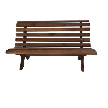 Hnedá drevená záhradná lavica Retro – Rojaplast - Image 3